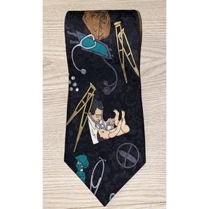 A Rogers Tie Mens Novelty Doctor MD PA NP Stethoscope Pills Pediatric Medicine